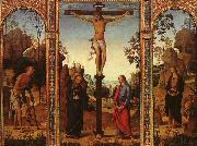 Pietro Perugino, The Crucifixion with The Virgin, St.John, St.Jerome St.Magdalene